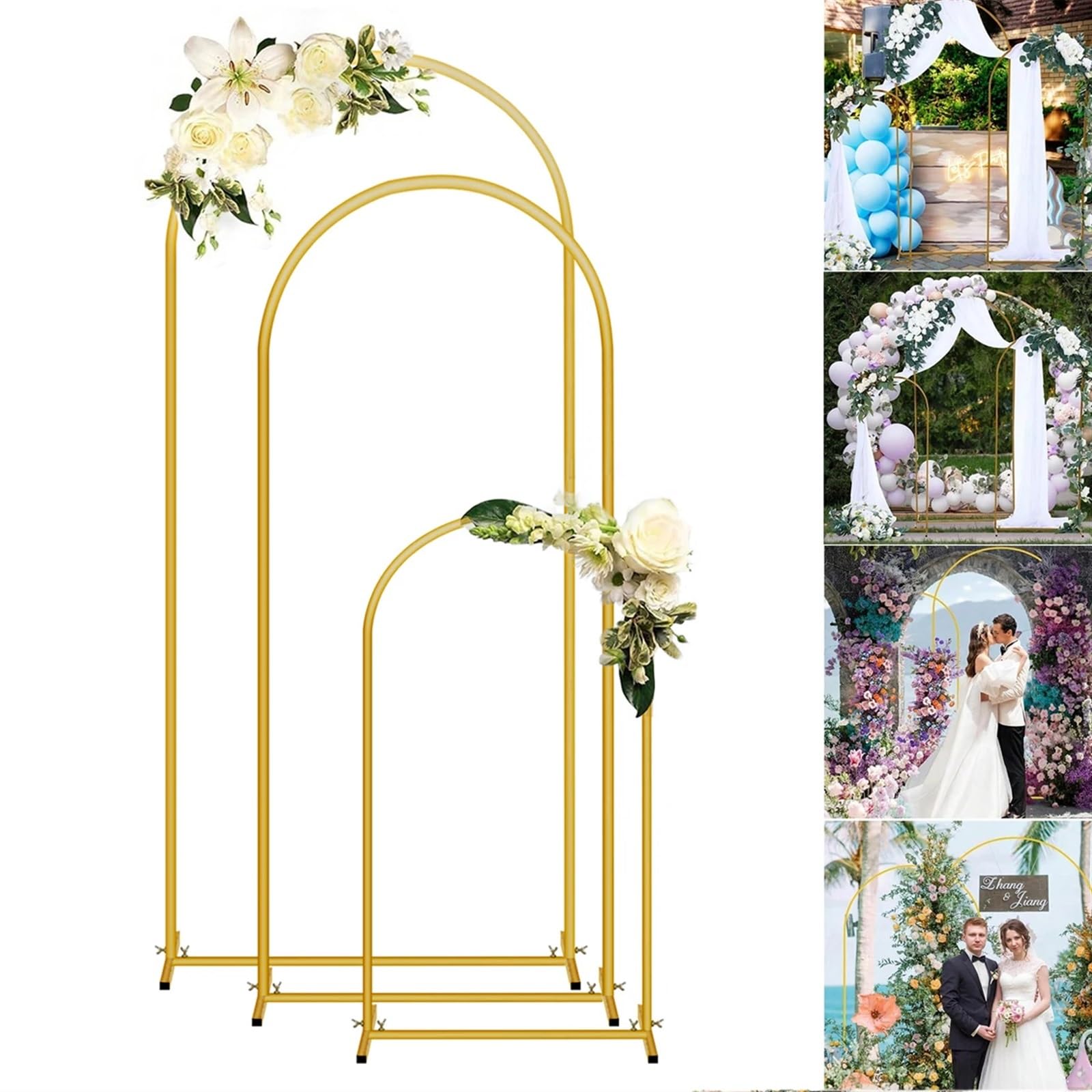 Xeapoms 1,8 m ronde achtergrond stand stabiele ballonnenboog standaard bruiloft boog standaard metalen bruiloft boog frame ronde achtergrond stand voor bruiloft verjaardagsfeest