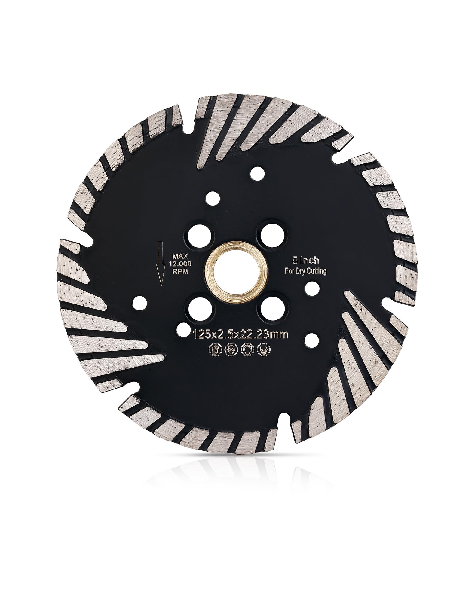 Casaverde 125mm Turbo Diamond Cutting Disc,Diamond Blade for Granite Marble Stone and Hard pavers, Black