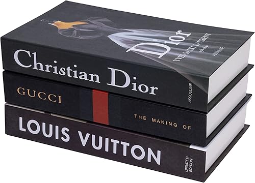 Libros decorativos inspirados en la moda, libros decorativos falsos de tapa dura para mesa de centroestantes sin páginas, pila de libros estéticos