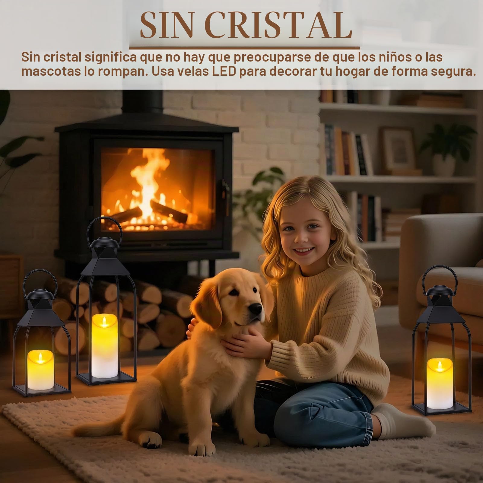 Gugxiom Farolillos de metal para interior y exterior, juego de 3 farolillos de jardín negros, sin cristal, para salón, terraza, balcón, decoración de boda de Navidad en interiores (44 + 35 + 25 cm)