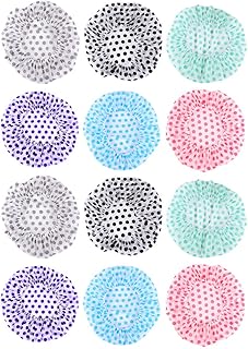 FOMIYES Toucas de Banho 12 Toucas de Banho Impressas Toucas de Banho para Mulheres Toucas de Banho Reutilizáveis Pcs à Prova D' água Reutilizáveis Para Banho à Prova D' água