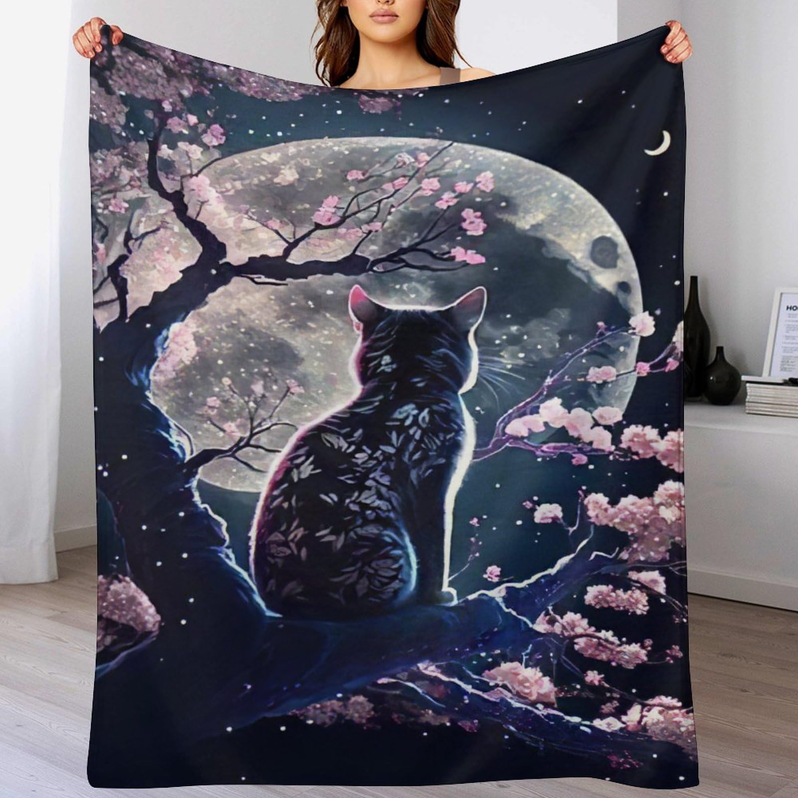 Couverture en Flannel Épaisse d'Art Japonais au Toucher Soyeux