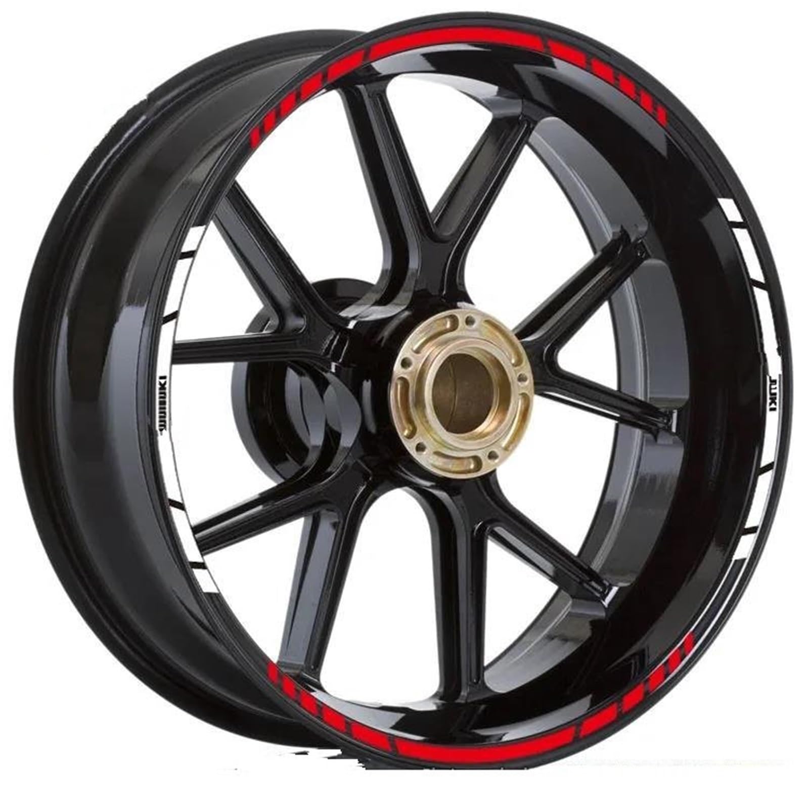 for Suzuki GSXR GSX-R1000 750 600 GSXS GSX-S1000 GSX1300R V-Strom SV1000 650 Wheel Reflective Motorbike Rim Sticker Decorative(Color9)