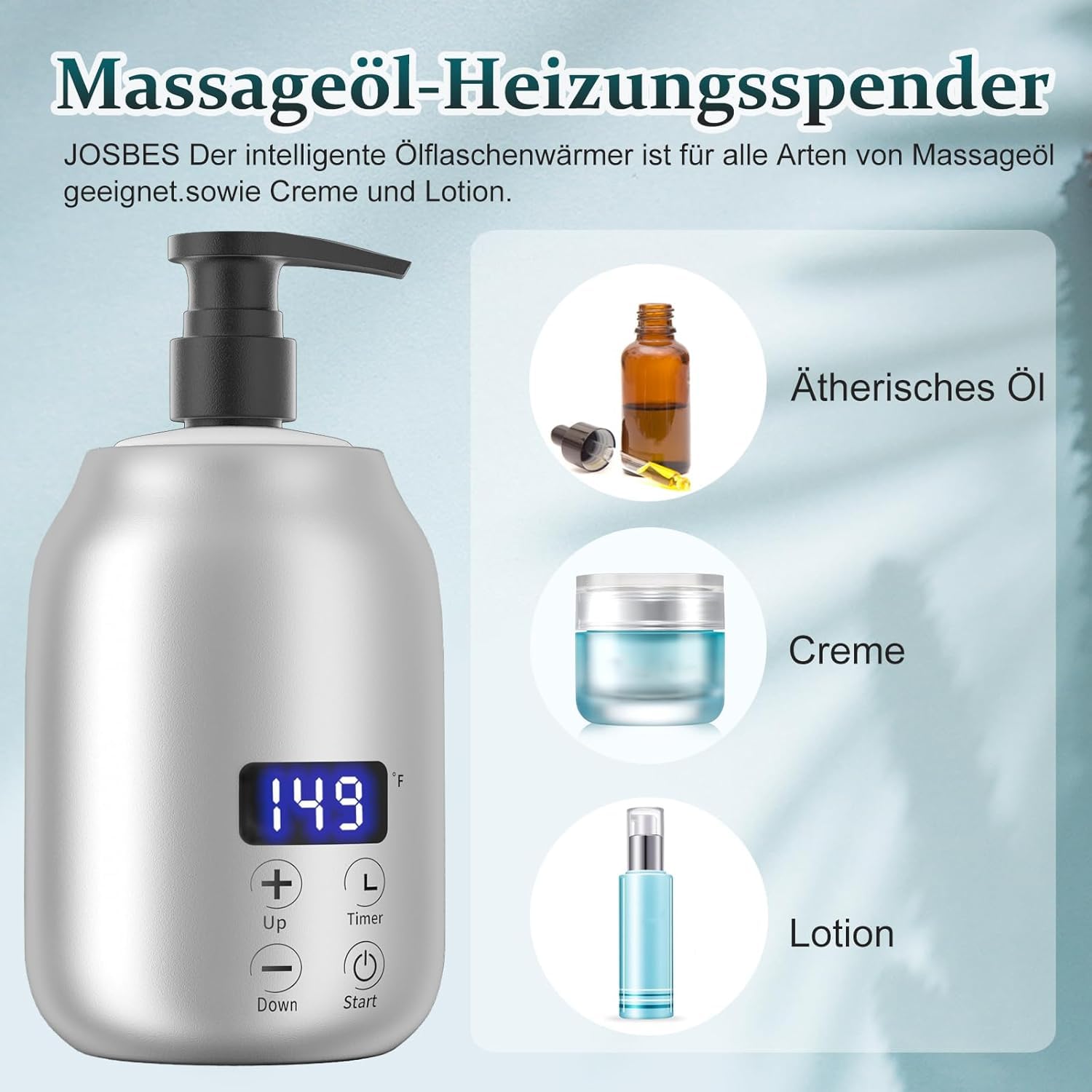 Scaldaolio per Massaggio per Olio da Massaggio Spa Dispenser da 2 Bottiglie e Scaldalozione Scaldabiberon per gel Scaldabiberon per Salone Scaldabiberon per olio da massaggio (Silver)