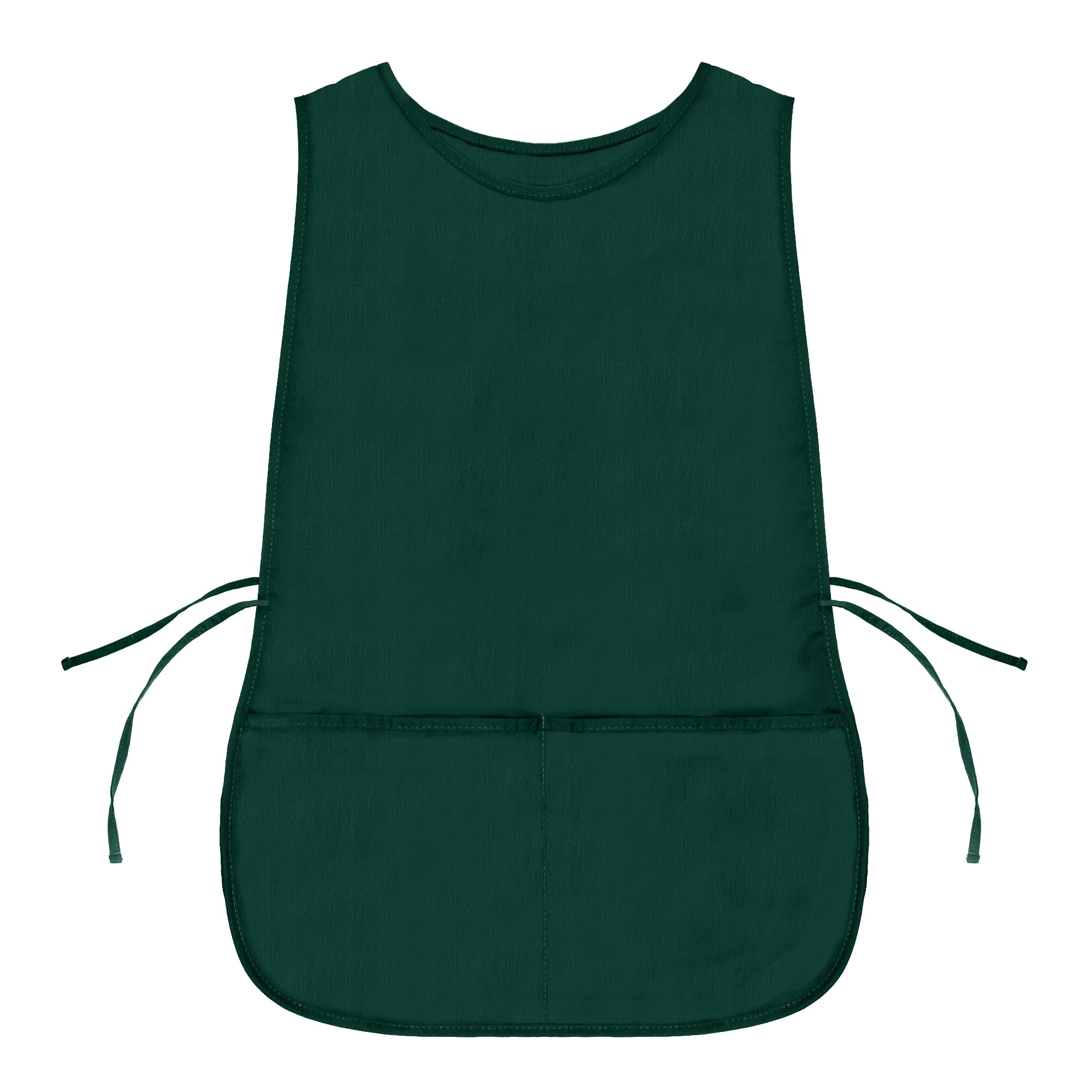 DALIX Cobbler Apron 2 Pockets Smock Regular 28.5" x 18.5" Poly Cotton Dark Green