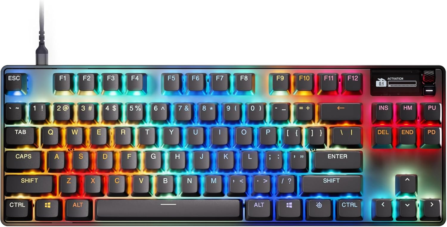 Apex Pro TKL Gen 3 Tastiera Meccanica Gaming - HyperMagnetic OmniPoint 3.0 switch - Attuazione regolabile - Innesco rapido - Tocco rapido/SOCD - OLED - RGB - USB-C - US QWERTY - Tastiera gaming - Immagine 6