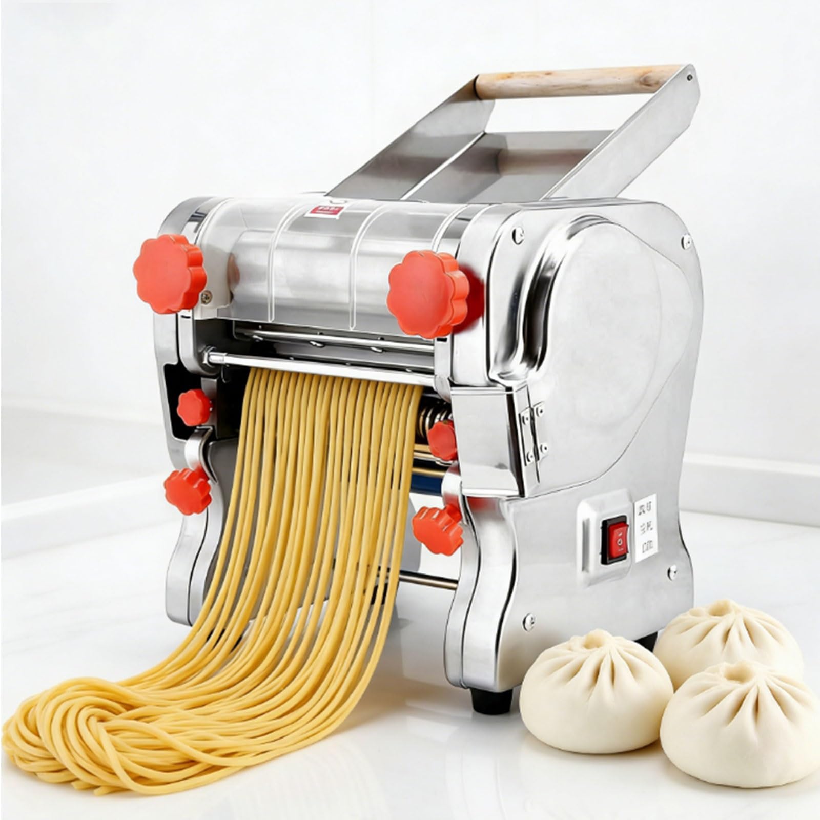 Macchina Per La Pasta Automatica Da 550 W Sfogliatrice In Acciaio Inossidabile Macchina Elettrica Per Pasta Fresca Con Spessori Regolabili Per Casa E Ristorante Per Uso Domestico E Commerciale(180)