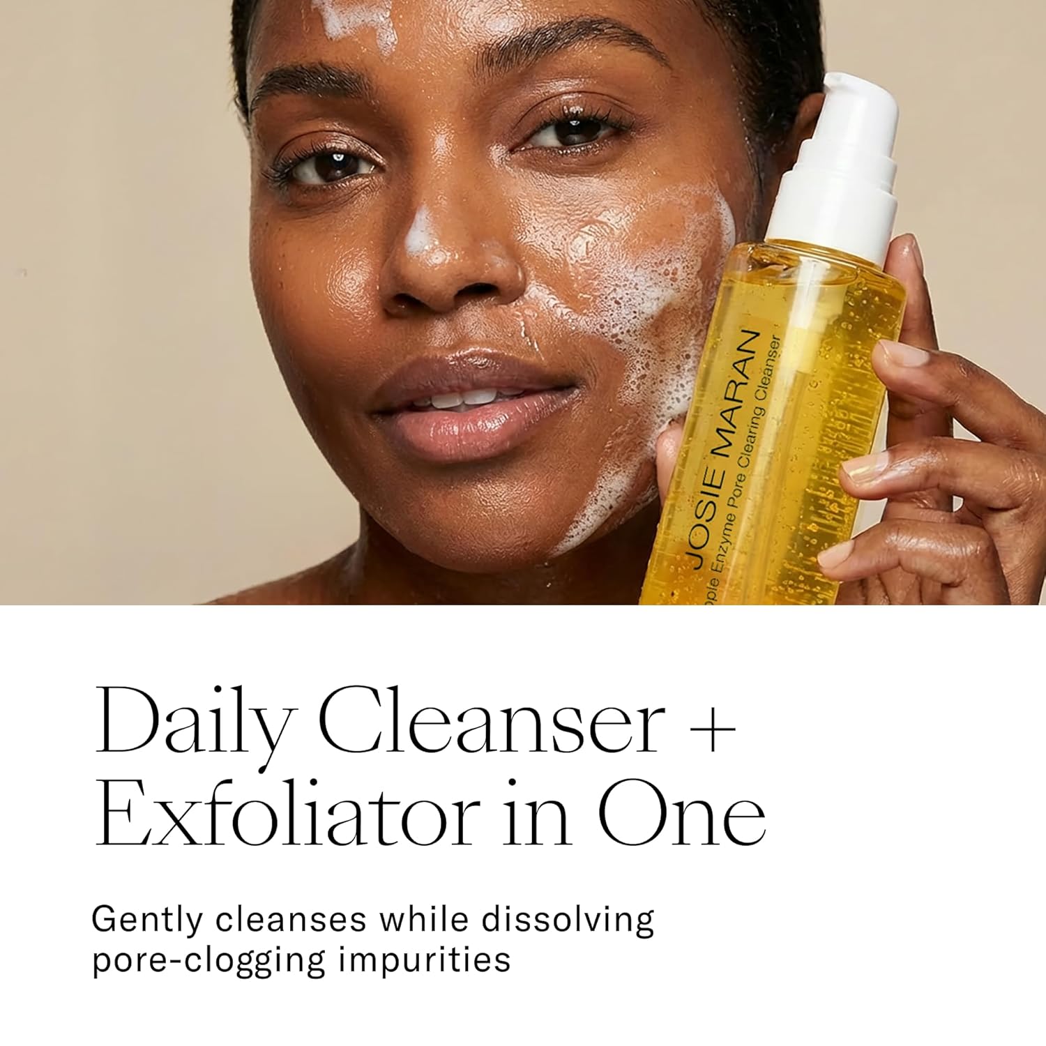 Josie Maran Face & Body Care Trio Gift Set - 4 Piece Kit Includes EveryBODY Wash, Whipped Argan Body Butter & Pineapple Cleanser - Exfoliates, Cleanses & Nourishes Skin - Vanilla Apricot (4 Count)