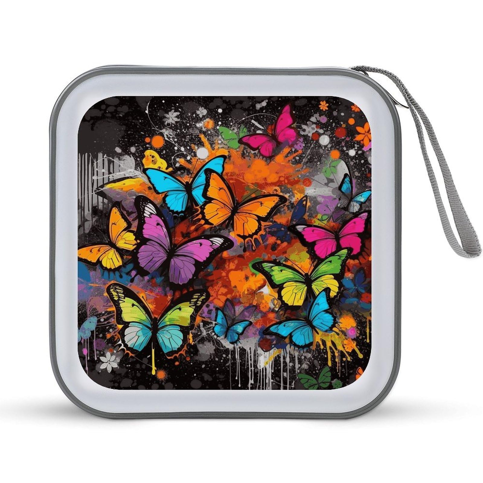 Estuche para CD portátil con 40 compartimentos y carpeta de almacenamiento Art Graffiti