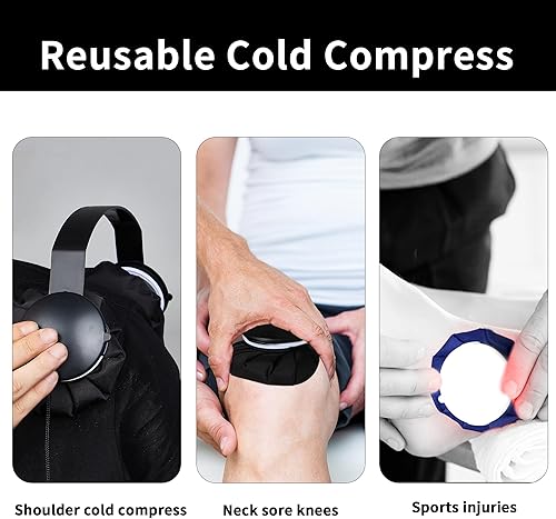 Miniatura 4 de Enfriador de cuello para clima cálido, reutilizable, dispositivo de enfriamiento de cuello, bolsa de agua caliente para aliviar el dolor, a prueba