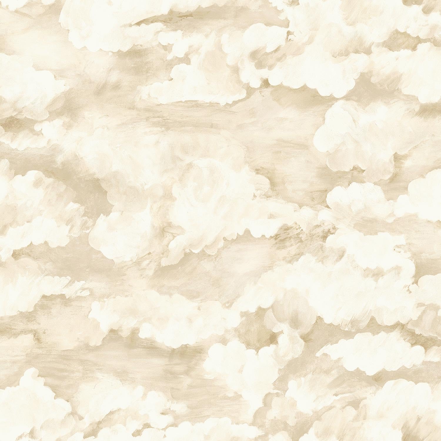 Holden Decor Cloudscape Cream Wallpaper 10m x 53cm - Paste the Paper - Offset Match