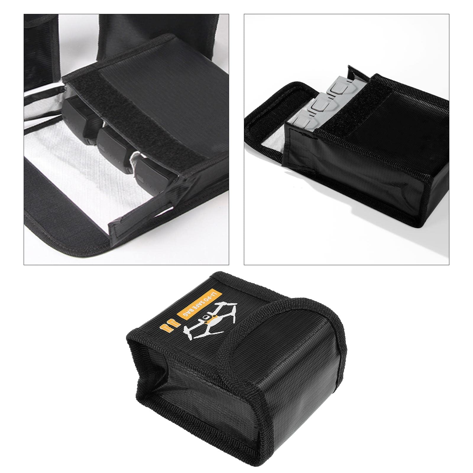 EMSea Torba bezpieczeństwa chroniąca przed wybuchem, kompatybilna z dronem DJI Mini 3 Pro, zapasowa torba do bezpiecznego ładowania i przechowywania akumulatora, 95 x 86 x 63 mm, rozmiar M
