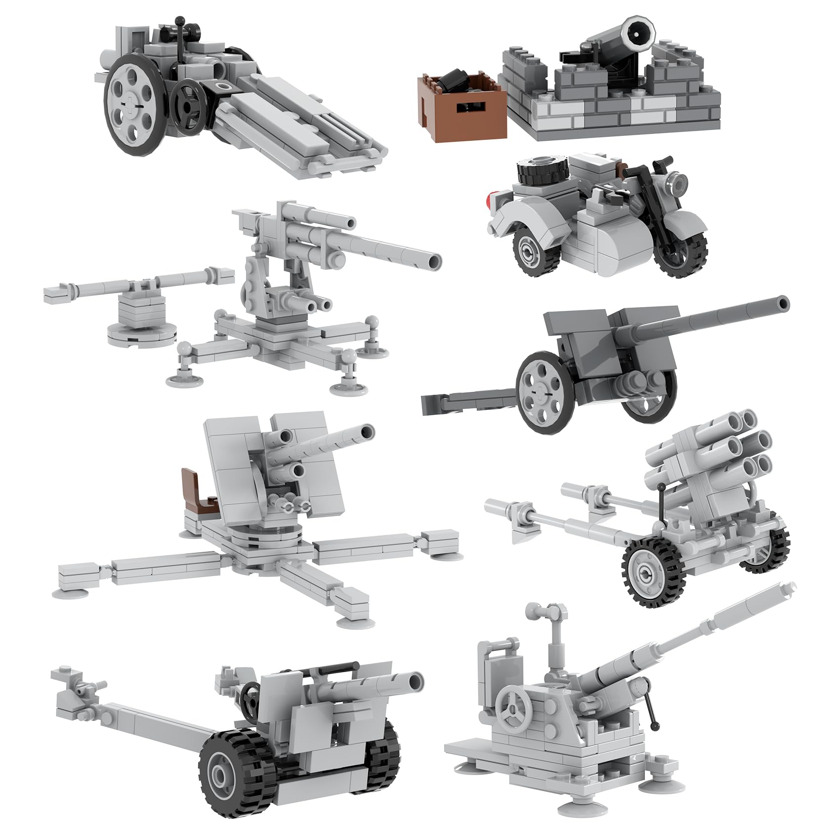 Amazon.com: MOOXI WW2 Artillery Weapons Building Blocks Set(710PCS
