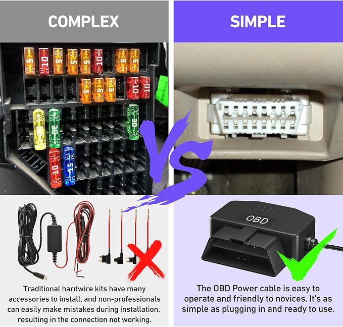 Cable OBD2 para Dash Camera con cargador Hardwire miniatura 6