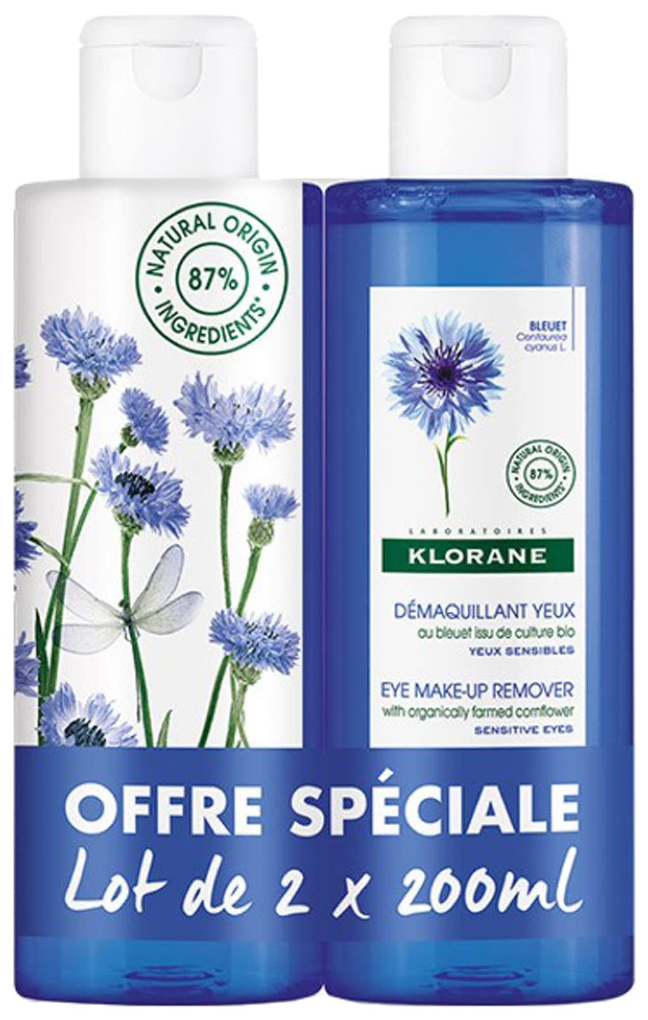 Eye Make-Up Remover with Cornflower 2 x 200ml