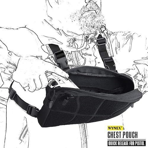 Miniatura 6 de WYNEX Kit de bolsa de reconocimiento, mochila táctica de combate Molle, bolsa frontal, camuflaje Airsoft, arnés multiusos, bolsa de transporte