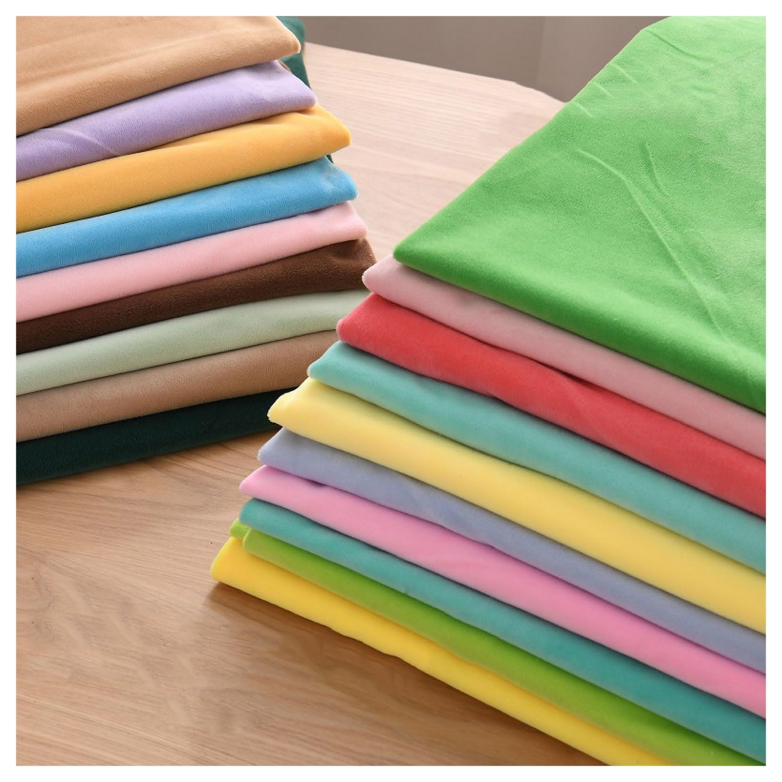 Plain Color Velvet Fabric, Soft Smooth Fur Upholstery Velour Fabric, Plush Plain Velvet Fabric Squares for Blinds, DIY Crafts, Fancy Dressed, Photography Backdrops, Bed Headboard, 50x50cm (Color : Pi