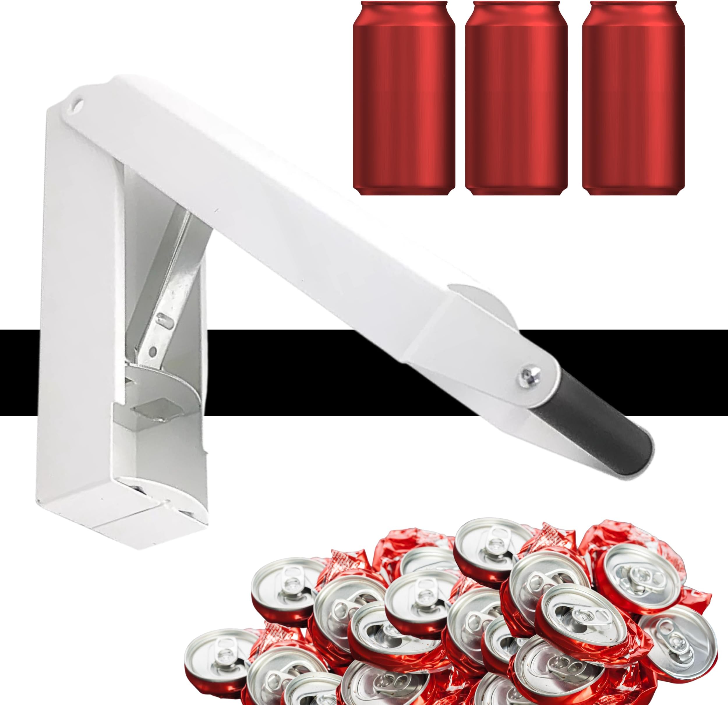 Heavy Duty Wall Mounted Can Crusher White Can Crushers