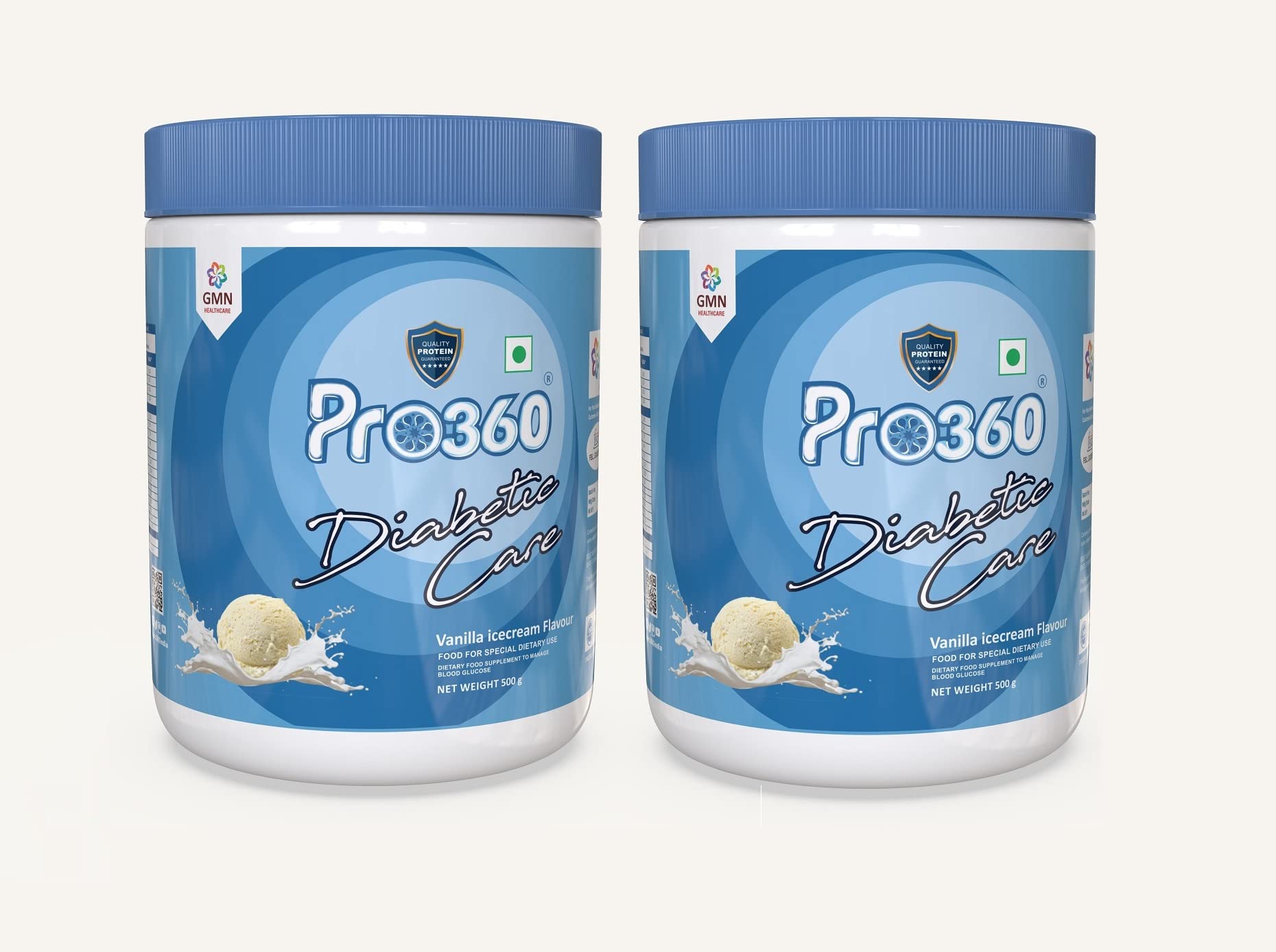 Pro360 Diabetic Care Protein Powder for the Dietary Management of Diabetes Care - Helps in Managing Blood Glucose for Adults - Vanilla Icecream - (500+500) g Pack of 2 (B0BSFH3WR9) Amazon Price History, Amazon Price Tracker