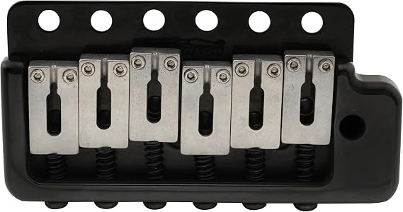 Wilkinson WVPC-SB 54mm Tremolo Bridge 6 Screw Stainless Steel Saddles Black