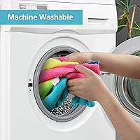 Vista 6 de HOMEXCEL - Paquete de 8 paños de limpieza de microfibra, trapos de limpieza, toallas de limpieza de 4 colores surtidos,11.5 x 11.5 pulgadas Amarillo