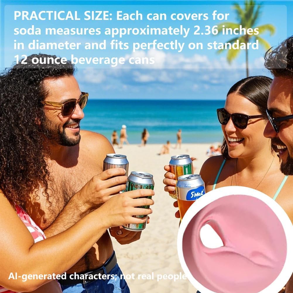10pcs Vagina-Shaped Silicone Soda Can Lid - Bachelor Party Novelty Gifts, Prank Gag Gifts for Adults, Reusable Standard Can Cover for Men & Women Drinking Games Accessories (Brown + Pink)