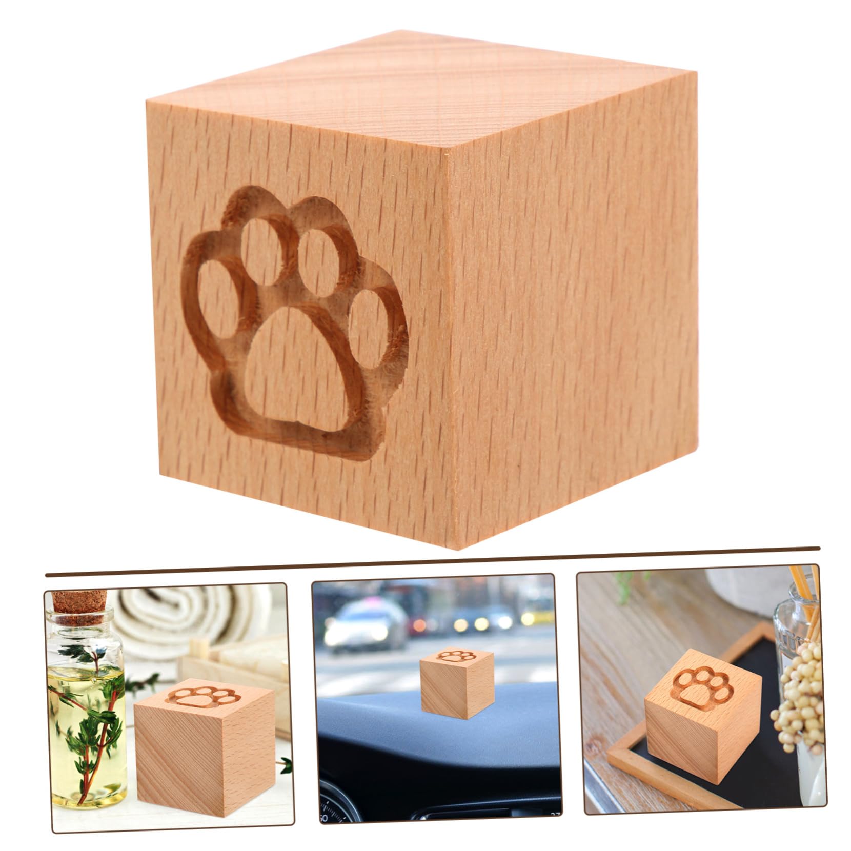 SOLUSTRE 5piezas Difusor De Esencial De Madera Aromaterapia Para y Auto Diseño Elegante Madera De Haya Para Días Especiales