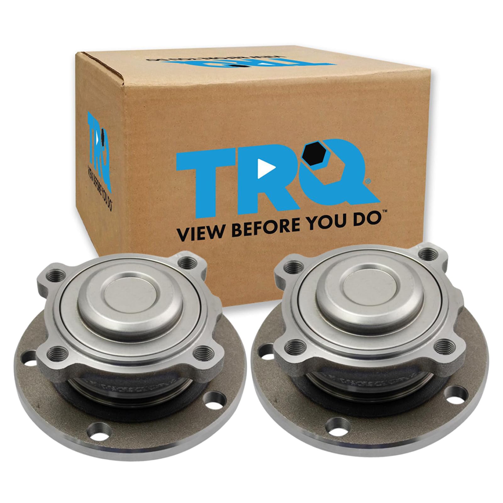 TRQ Rear Left and Right Wheel Bearing and Hub Assembly Set 2 Piece