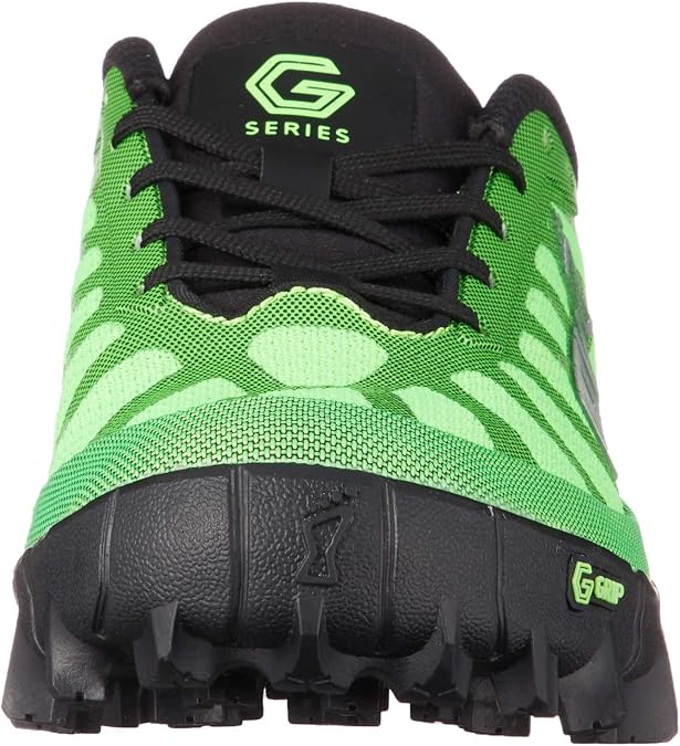 Inov-8 Mudclaw 275 - Trail Running OCR Shoes - Soft Ground - for Obstacle, Spartan Races and Mud Running - Green/Black - 6.5