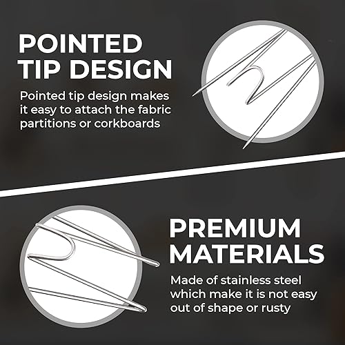 Miniatura 4 de 50 ganchos de pared para paneles de tela, ganchos de alambre, ganchos para cubículos con caja de almacenamiento transparente para decoración de