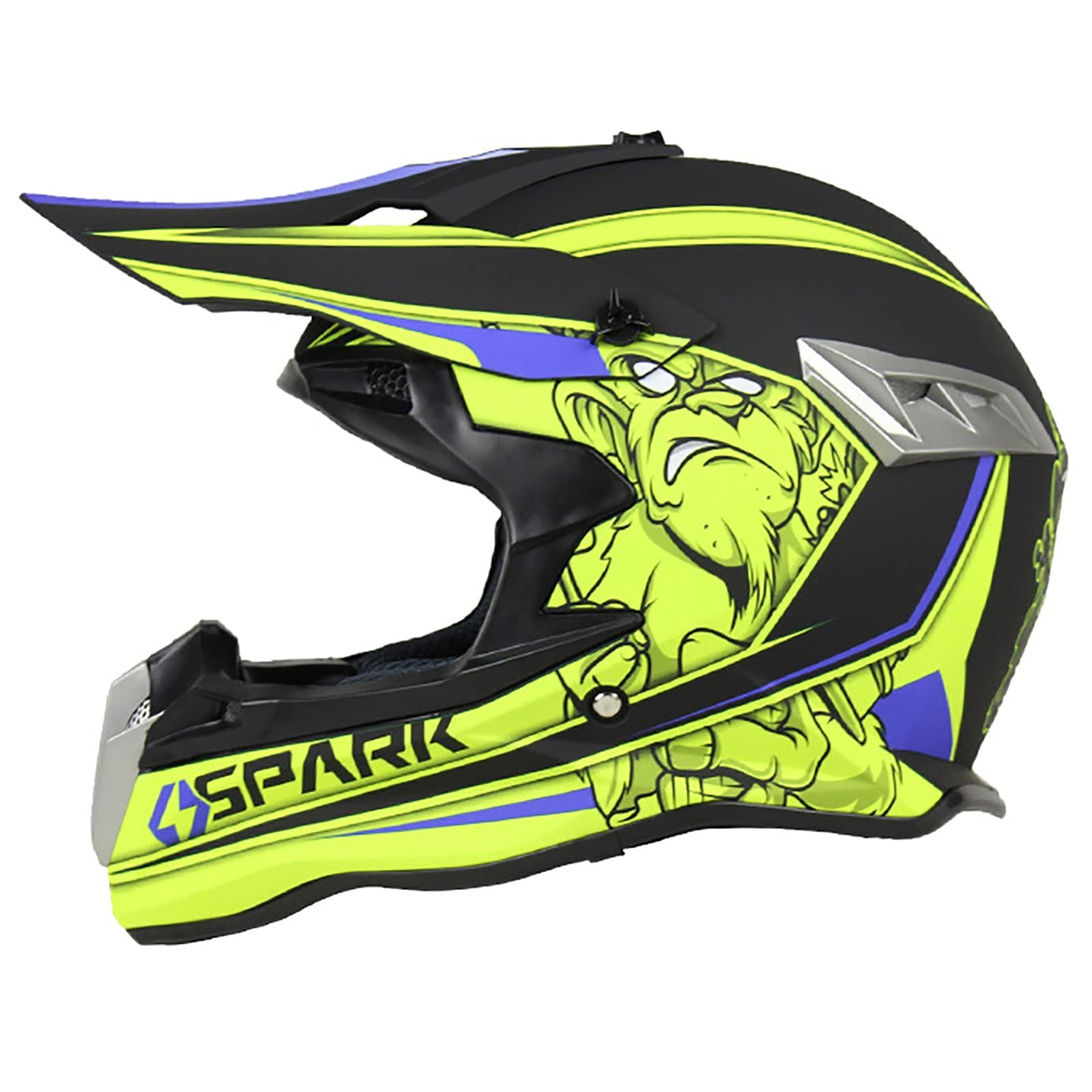 Casque moto modulable ABS antichoc avec ventilation et intérieur lavable F XXL
