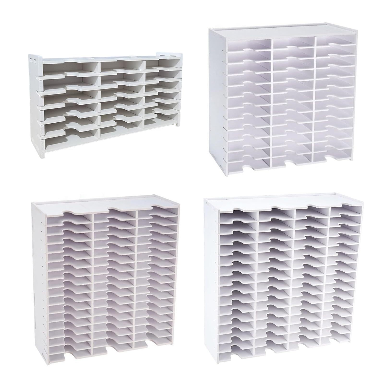 Porta timbri multiuso in plastica con 18/36/51/60 griglie, accessori per tamponi di inchiostro, design portatile per stanze fai da te, tamponi per timbri