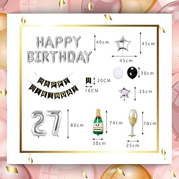 Amazon | 27歳 誕生日 バルーン 風船 バースデー 飾り付け