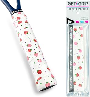Get A Grip Custom Tennis Overgrip Tape - Anti-Slip, Quick-Drying Precut Grips for Tennis, Badminton, Pickleball with Finishing Tape
