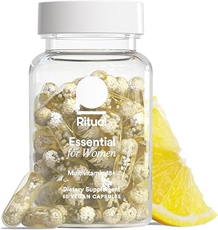 Multivitamin for Women 18+ with Vitamin D3 for Immune Support*, Vegan Omega 3 DHA, B12, Iron, Gluten Free, Non GMO, USP Verified, Citrus, 30 Day Supply, 60 Capsules