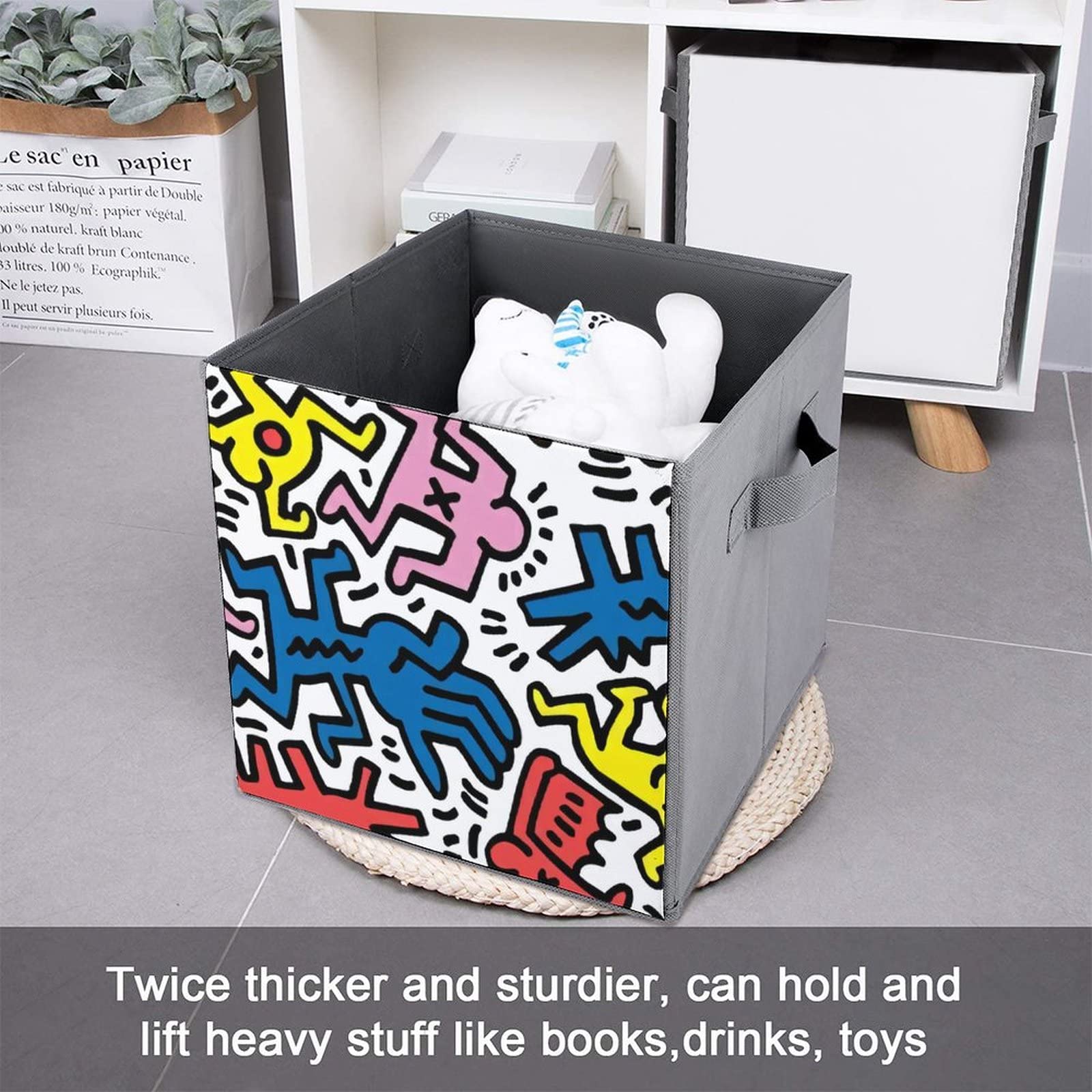 Amazon｜キース・ヘリング収納ボックス 収納ケース 整理用バスケット