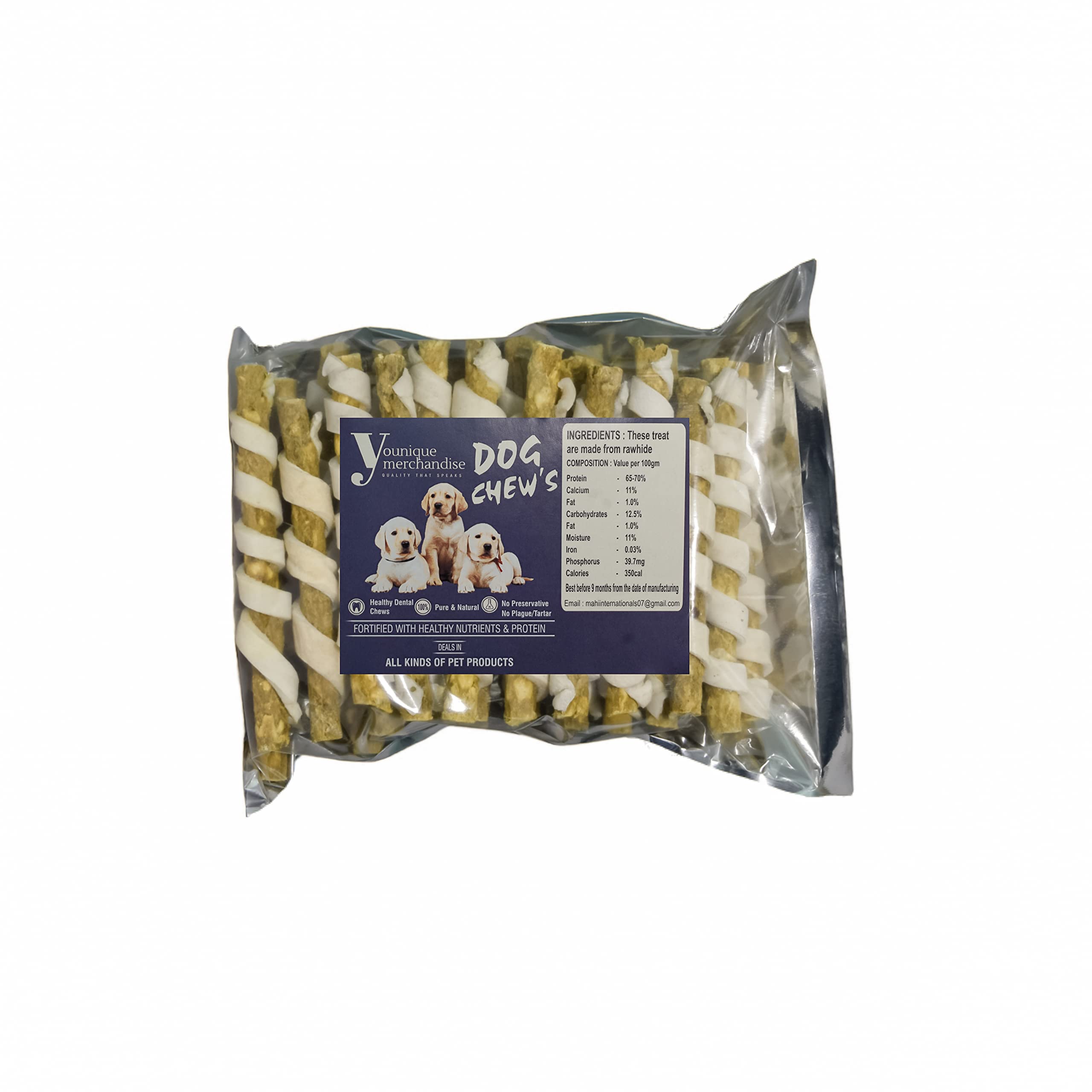 YOUNIQUE MERCHANDISE Rawhide Chicken and Mutton Spiral Munchie Combo Sticks Dog Treat Snacks for All Breed Sizes (Chicken, Pack of 1kg) (B09PRQV6NL) Amazon Price History, Amazon Price Tracker