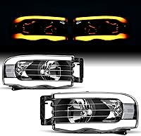 Vista 66 de oEdRo Ensamble de faros Compatible con 2005-2010 Chevy Cobalt / 2007-2010 Pontiac G5 / 2005-2006 Pursuit Reemplazo de faro Carcasa de cromo