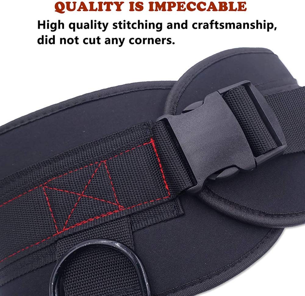 Cintura per Immersione per Sollevatore di Pesi Fitness, Cintura per Pesi in Nylon con Catena in Acciaio e moschettone, Cintura Subacquea Professionale Nera per Sollevamento Pesi,