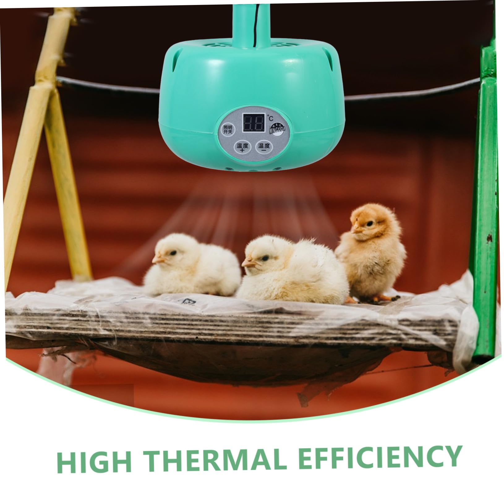 ORFOFE Lampada Riscaldante Temperatura Regolabile, 1 Pezzo | Emettitore di Calore per Uccelli e Criceti, Plastica e Metallo, Verde, Uso Sicuro