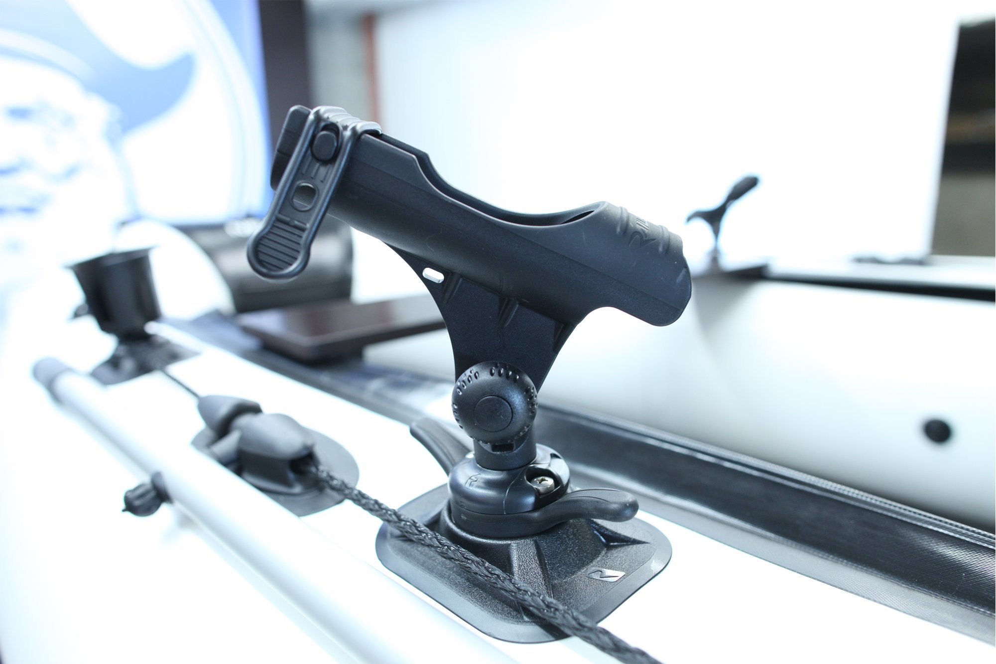 Set: Rod Holder R + Ribport + Kleber Kit, (schwarz) Railblaza Rutenha 03-0011-11