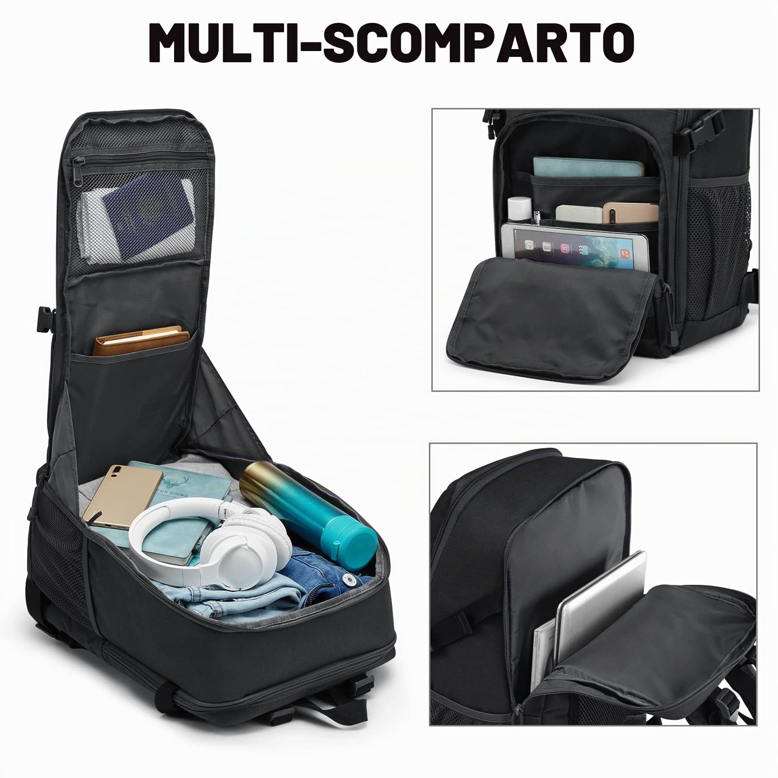 G4Free Zaino tattico militare da 35 l, grande esercito Assault Pack Molle, zaino per attività all'aperto, escursioni, campeggio, trekking, caccia