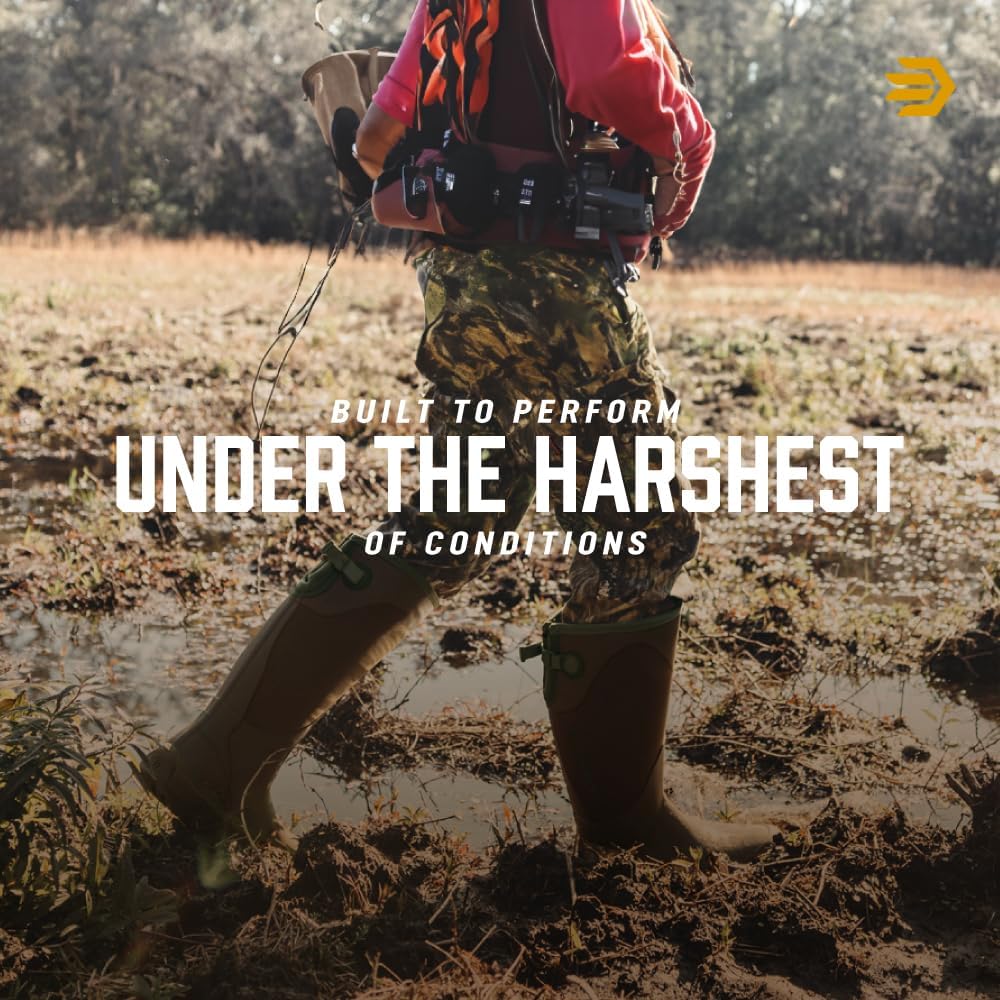 LaCrosse Women's Alpha Agility 15" Waterproof Hunting Snake Boot Brown/Green - Picture 12 of 20