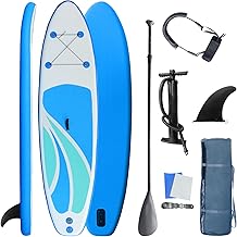 Inflatable Stand Up Paddle Board for Adult All Skill Levels- 10'4" Ultra-Light SUP Paddleboard with Durable Non-Slip Deck and Paddle Board Accessories Fins, Adjustable Paddle, Pump, Backpack, Leash