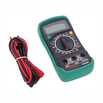 EISCO Digital Multimeter Model M-830L - DC Voltage 200mV - 600V / AC Voltage 200V - 600V - Testing Leads, Battery & Instructions Included - Drop Resistant Case