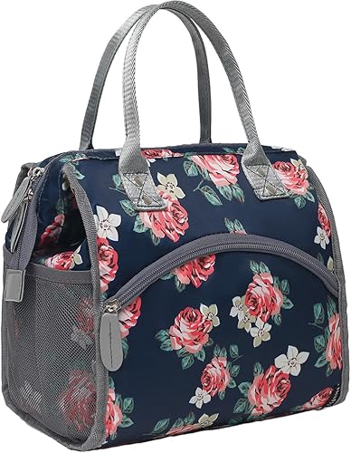 Miniatura 17 de FlowFly Fiambrera térmica para mujeres, hombres, grande y reutilizable, con asa, bolso organizador de alimentos para trabajo y viajes, cactus