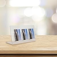 Vista 8 de Source One - Tarjetero vertical transparente de bolsillo de lujo, encimera (1 paquete, 2 niveles 8 bolsillos)