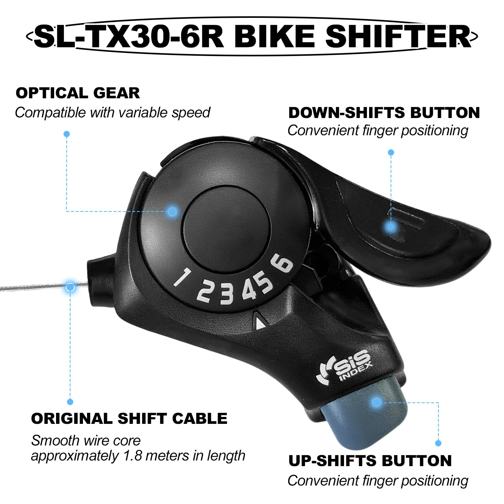 Snapklik.com : 6 Speed Shifter SL-TX30-6R Bike Shifter Bike Thrumb ...