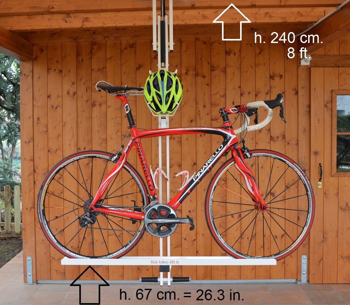 ist der hydropneumatische Fahrrad Deckenlift, den Sie in Ihrer Garage oder in dem Raum verwenden können, in dem Sie Ihr Fahrrad abstellen oder parken