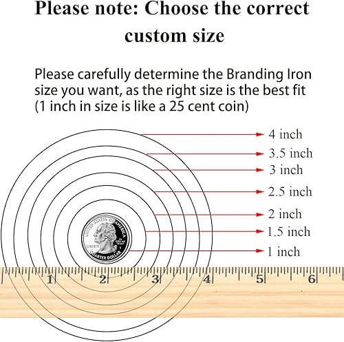 Miniatura 2 de FanFolou Hierro eléctrico de marca para madera, sellos metálicos personalizados de alta calidad para cuero, madera, papel, plástico, ideal para
